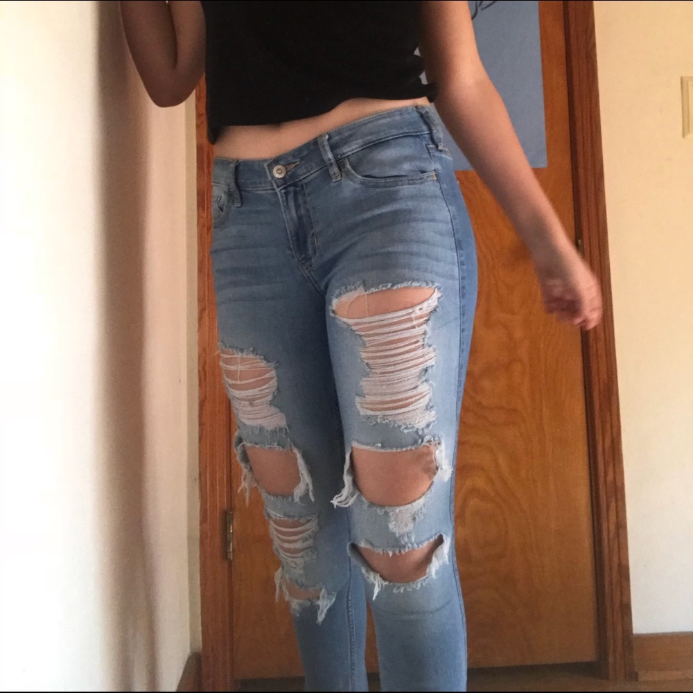 Hollister jeans low rise super skinny